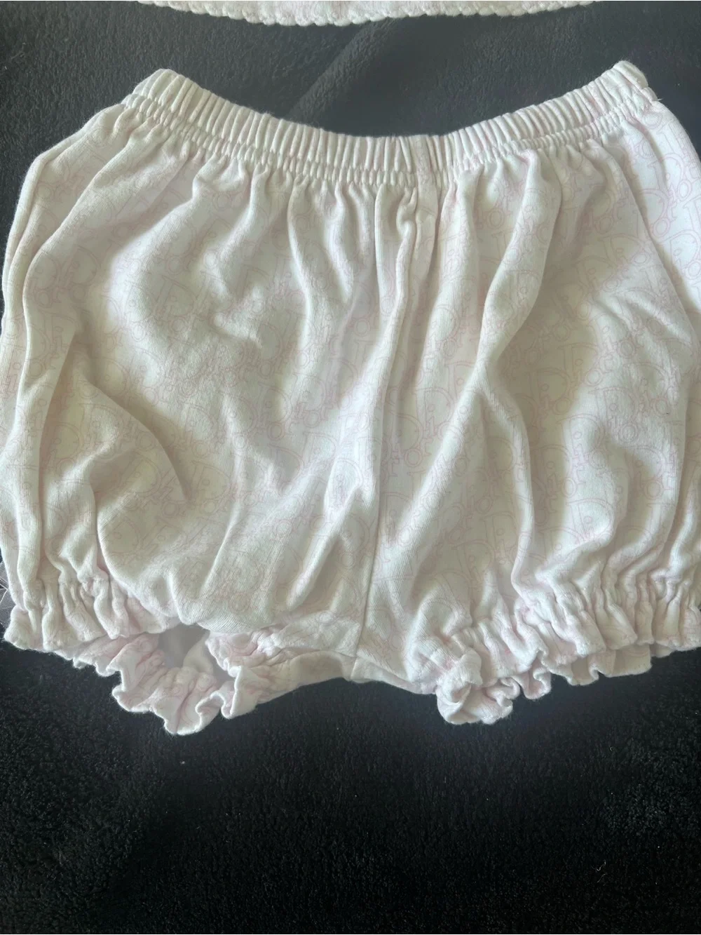 babyDior Pink Ruffle Cotton Baby Headband